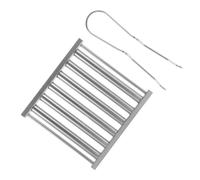 TEHAUX Rouleau à Saucisses pour Grill, Rack Roulant en Acier Inoxydable, Argenté, Détachable, Facile à Rouler Transporter, pour Camping et Pique-niques, Minimise Les Brûlures