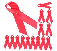 TEHAUX Ruban de Sensibilisation Sida Épingle Rouge Solide, 16 Cm X 1,3 Cm, Accessoires de Collecte de Fonds Réutilisables pour Événements et Soutien Public