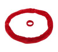 TEHAUX Sangle de Fixation Rouge en Coton Doux pour Cerceau Aérien Poignées Résistantes à l'usure, Accessoires de Pilates pour Performance Scénique et Entraînement
