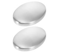 TEHAUX Savonnette Acier Inoxydable 2pcs Cuisine et Hôtel, Barre Solide Éliminant Odeurs Mains, Métal Argenté Anti-odeur Pratique