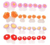 TEHAUX Séparateurs D'orteils en Silicone Souple 4 Pièces Motifs Floraux Taille 3 à 35 pour Pédicure Femmes et Jeunes Filles Nail Art Usage Domestique