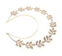TEHAUX Serrage-tête Couronne de Perles, Diadème Halo en Alliage Or, Style Vintage, Confortable et Bien Maintenu, pour Demoiselle D'honneur, Mariage et Soirée
