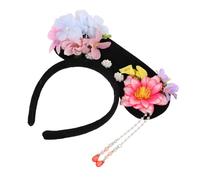 TEHAUX Serrage-Tête Style Vintage Rétro à Fleurs Bandeau Traditionnel Chinois pour Costume Hanfu Accessoire Coiffure Princesse Chinoise pour Cosplay et Séances Photo