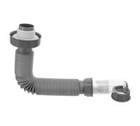 TEHAUX Siphon de Sol Anti-odeurs D'égout avec Clapet Anti-retour Horizontal en Plastique, Kit de Vidange D'évier Cuisine et Salle de Bain Espaces Étroits