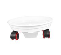 TEHAUX Soucoupe Ronde pour Pot de Fleurs Support Mobile avec roulettes Empêche Les Fuites et Protège Le Sol