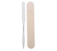 TEHAUX Spatule pour Maquillage en Acier Inoxydable Outil Mélangeur Cosmétique Double Tête Spatule Longue Multifonctionnelle pour Fond de Teint et Crème Visage Usage Professionnel et