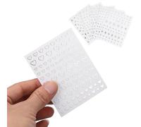 TEHAUX Stickers Étoiles pour Ongles Argentés Auto-Adhésifs Petits Autocollants Décoratifs Manucure Lot de 5 Feuilles Étoiles Cœurs et Motifs Scintillants pour Nail Art Femme et
