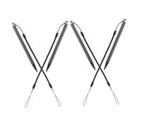 TEHAUX Stylet pour Écran Tactile Résistif 4 Pièces avec Cordon à Ressort Antiperte, Stylo Actif Métal Compatible Terminaux Pos, Usage Industriel, Couleur Métal Acier