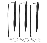 TEHAUX Stylet Tactile Résistant pour Écran Résistif avec Lanière à Ressort Antiperte, Lot De 3 Pièces, Stylet Numérique pour Téléphone Portable Et Tablette, Couleur Noire, Usage Précis Et Polyvalent
