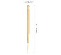 TEHAUX Stylo de Massage en Laiton Rétractable à Double Tête Outil d'Acupression Manuel Portable pour Points d'Acupuncture Bâtonnet de Massage Précis pour Tête Nuque Épaules et Dos