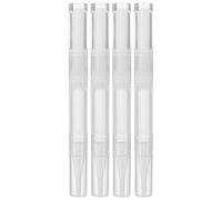 TEHAUX Stylo Nourrissant pour Ongles et Prise en Main Confortable en ABS 4 Pièces 3ml Blanc Design Ergonomique Accessoires Pratiques pour Soins et Manucure