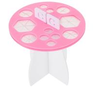 TEHAUX Support à Pinceaux Cosmétiques Rose Présentoir Perforé pour Séchage et Rangement Organiseur Créatif Compact pour Outils de Maquillage