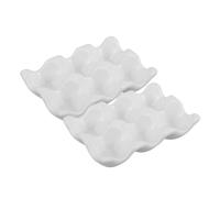 TEHAUX Support à Œufs Céramique Multifonction pour Réfrigérateur Plateau Gain de Place Facile à Nettoyer Rangement Œufs Élégant pour Cuisine