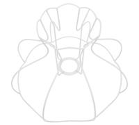 TEHAUX Support D'abat-jour Structure Simple en Fer E27 Style Européen Élégant Cadre Lumineux Blanc pour Projets Diy Adapté Maison Café