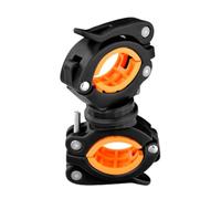 TEHAUX Support de Lampe Torche Rotatif 360 Degrés, pour Guidon de Vélo | Caoutchouc et Plastique Noir, Patin Protecteur, Fixation pour Éclairage, Trail et Nuit
