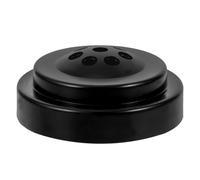 TEHAUX Support de Mât de Drapeau de Bureau en Plastique Noir, Base Ronde 8 Trous, Portable et Facile à Ranger pour Bureau ou Salle de Conférence