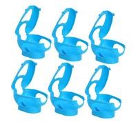 TEHAUX Support Fixe pour Pigeon Porte-injecteur en Polypropylène Bleu, Lot de 6 Pièces, Taille Petite, pour Administration de Remède et Observation Oculaire, Adapté aux Pigeons Voyageurs