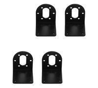 TEHAUX Support Moteur à Réducteur Métallique Noir, Siège Fixe Stable Équerres de Fixation Pratiques, Lot de 4 Pièces pour Montage Industriel