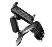 TEHAUX Support Téléphone Voiture Rotatif Clip Ajustable pour Tableau de Bord Compatible Smartphones Maintien Sûr sans Obstruction des Boutons