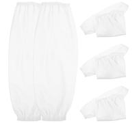 TEHAUX Surmanches Imperméables Anti-huile 8 Pcs, Manchons Longs Blancs en Tissu Doux et Résistant, Protège-bras Réutilisables pour Ménage, la Cuisine et Vaisselle, Articles Ménagers