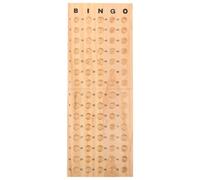 TEHAUX Tableau de Bingo Pliable en Bois Beige 75 Emplacements pour Boules | Bords Arrondis, Structure Métal, Approche Montessori, Jeu Voyage