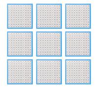 TEHAUX Tableau des Nombres de 1 à 100 en Papier pour L'écriture Comptage Consécutif 10 Feuilles, Design Clair et Concis Outil Pédagogique pour Garçon et Filles en Milieu Scolaire