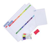 TEHAUX Tableau Magnétique Calendrier Frigo Effaçable Planificateur Hebdomadaire et Mensuel Tableau Mémo Blanc Réutilisable pour Organisation Quotidienne sur Réfrigérateur