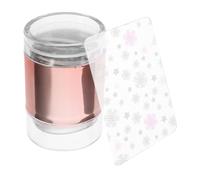 TEHAUX Tampon pour Plaque de Manucure, Plaques de Stamping pour Ongles, Silicone et Plastique, Motif, avec Racloir, pour Nail Art et Manucure