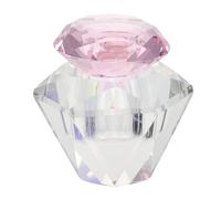 TEHAUX Tasse de Nail Art Accessoire Manucure en Cristal avec Couvercle , Bol Hexagonal Transparent pour Poudre et Liquide pour Usage Personnel et Salon D'ongles