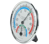 TEHAUX Thermomètre Position pour Extérieur Hygromètre et Intérieur sans Pile, en Abs Blanc Pratique Maison et Jardin Bureau