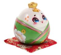 TEHAUX Tirelire Serpent Céramique Boîte à Décorative Verte Statue Symbole de Chance Année du Serpent Tirelire Ludique Motivante pour Garçon et Fille Objet Décoratif Traditionnel de