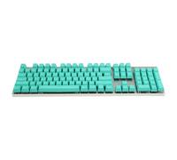 TEHAUX Touches de Clavier D'ordinateur Pbt 104 Touches, Capuchons de Clavier Mécanique à Caractères Fermés, Design Simple, Arc Gradué, Caractères Clairs, Bleu-Vert