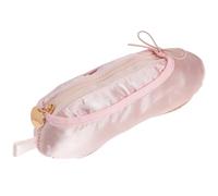 TEHAUX Trousse à Stylos Grosse Capacité Forme Chaussure de Ballet en Tissu Rose Portable et Résistante pour Voyage Filles Amoureuses de Classique