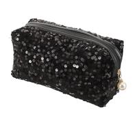 TEHAUX Trousse De Maquillage Carrée à Paillettes Capacité Spacieuse pour Cosmétiques Et Articles De Toilette avec Fermeture Éclair