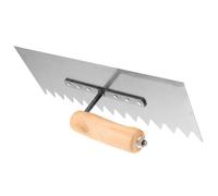 TEHAUX Truelle Maçonnerie Compacte à Dents Pointues Outil de Construction Polyvalent pour Huile et Enduit Manche Courbé Ergonomique Truelle Béton et Mortier