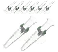 TEHAUX Tubes d'arrosage pour Fleurs 8pcs, récipients à Eau pour Fleurs en Plastique avec Ventouse, Stockage pour fraîches, compositions, pour débutants