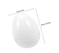 TEHAUX Œufs de Pâques en Plastique Blanc 16 Pièces, Conservation Facile, Ouverture et Fermeture Rapide, Emballage de Bonbons pour Mariage ou Fête