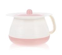 TEHAUX Urinoir Portable Couvercle Étanche Pot de Chambre Compact pour Utilisation Nocturne des Personnes Âgées et Tout-Petits Facile à Nettoyer 21 X 18.5 X 14 CM Rose