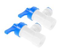 TEHAUX Vanne à bille 1/4 Pouce pour Système d'Osmose Inverse et Purificateur d'Eau, Raccord Étanche en POM, Lot de 2 Pièces pour Espaces Commerciaux