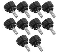 TEHAUX Vis de Fixation Moletées Acier Inoxydable 10pcs M4x10mm Tête Moletée pour Fixation Boîtiers PC et Écran Ordinateur à Main