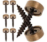 TEHAUX Vis Décoratives avec Capuchons en Laiton, 8pcs, Faciles à Installer, Look Élégant et Moderne pour Miroir Suspendu et Décoration Intérieure
