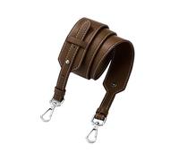 TEHDFG Bandoulière Large et Tendance en Cuir Souple, bandoulière Universelle réglable for Le Remplacement et la Transformation d'un Sac Messager(Caramel SilverBuckle)