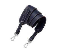 TEHDFG Bandoulière Large et Tendance en Cuir Souple, bandoulière Universelle réglable for Le Remplacement et la Transformation d'un Sac Messager(Blue Silver Buckle)