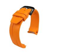 TEHDFG Bracelet de Montre en Silicone Compatible avec la Montre Tissot 1853 Starfish Diving T120 T120417a, Bracelet en Caoutchouc étanche et résistant à la Transpiration, 22 mm(Orange-Black)