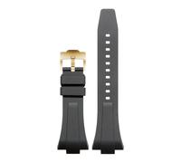 TEHDFG Bracelet de Montre en Silicone Compatible avec Les Montres Tissot PRX 35 mm/40 mm, convexes, à dégagement Rapide, en Caoutchouc, 11 mm/12 mm, Bracelet Sport(03 Gold,40mm-12mm)
