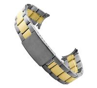 TEHDFG Bracelet en acier inoxydable à extrémité incurvée, compatible avec Rolex DATEJUST, bracelet de montre de luxe, accessoires for hommes, 13 mm, 17 mm, 18 mm, 19 mm, 20 mm, 21 mm(Middle gold,19mm)