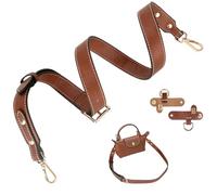 TEHEO Bandoulière en cuir pour Longchamp - Largeur : 2,5 cm - Compatible avec Longchamp marron, bandoulière réglable - Compatible avec Longchamp - Avec mousqueton