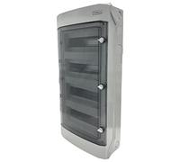 Tehno Plast Boîte à fusibles - Montage en saillie - IP65 - Pour pièces humides - Répartiteur - 2 rangées - 24 modules (4 rangées et 48 modules)