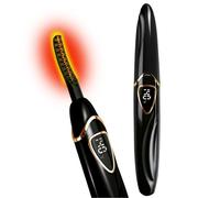 Tehoi Recourbe-cils électrique chauffant, affichage de la température LED, plage de contrôle de 60 à 90 °C, rechargeable par USB, idéal pour les soins de beauté naturels DE S600 (Black+Gold)