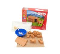 Teifoc - 1002 - Kit de construction en pierre - Niche pour chien à partir de 6 ans - Kit de construction pour mur - Avec chiot en argile